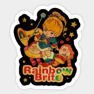 Retro style rainbow brite Sticker